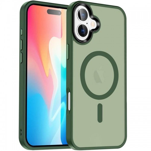 Чохол Ummi Colorful with MagSafe для Apple iPhone 16 Plus (6.7") Зелений / Dark Green