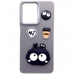 Чехол TPU Leather Toys для Apple iPhone 17 (6.3") Monster / Серый