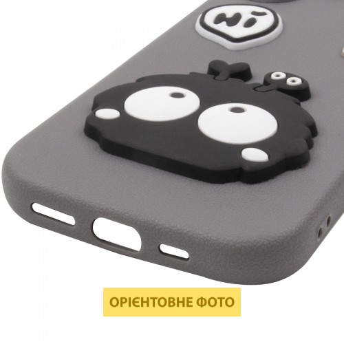 Чехол TPU Leather Toys для Apple iPhone 17 (6.3") Monster / Серый