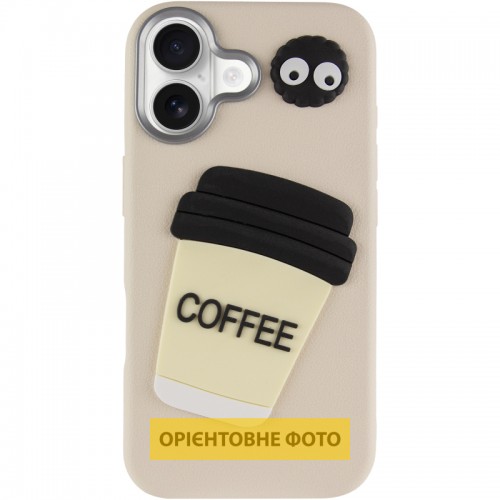 Чехол TPU Leather Toys для Apple iPhone 17 (6.3") Кофе / Песок