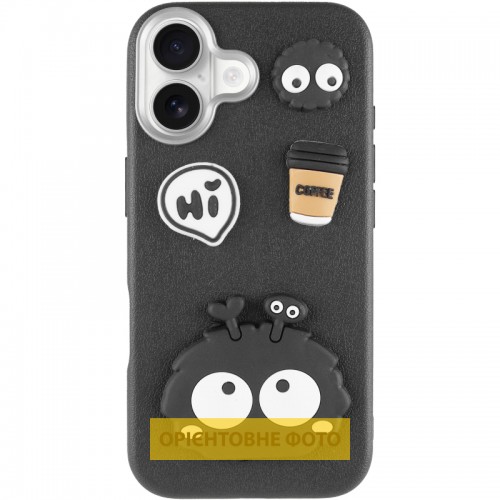 Чехол TPU Leather Toys для Apple iPhone 17 (6.3") Monster / Черный