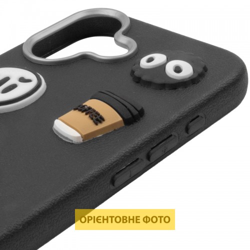 Чехол TPU Leather Toys для Apple iPhone 17 (6.3") Monster / Черный