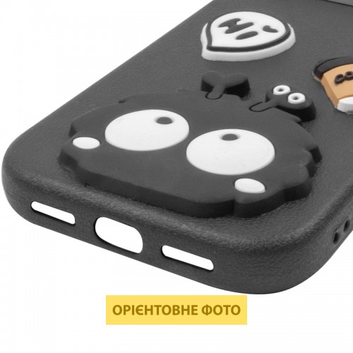 Чехол TPU Leather Toys для Apple iPhone 17 (6.3") Monster / Черный