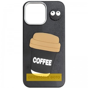 Чохол TPU Leather Toys для Apple iPhone 17 (6.3") Coffee / Black