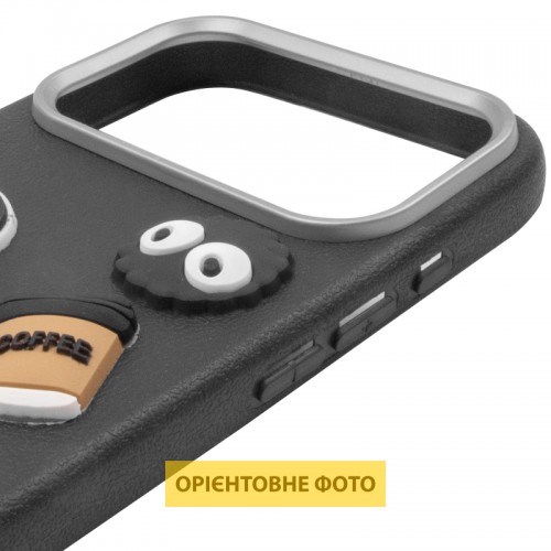 Чехол TPU Leather Toys для Apple iPhone 17 Pro Max (6,9") Monster / Черный