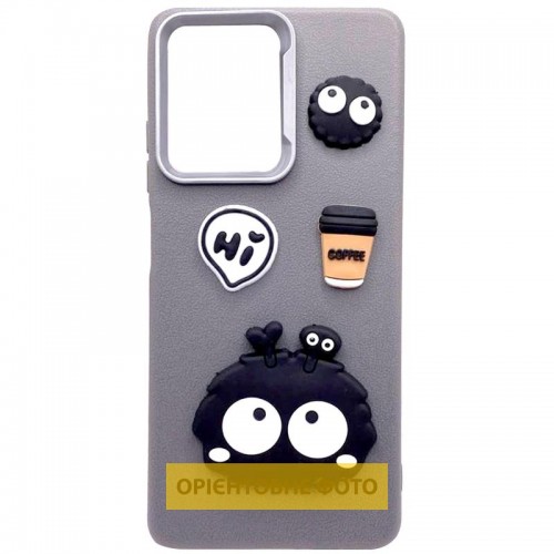 Чехол TPU Leather Toys для Apple iPhone 17 Pro Max (6,9") Монстр / Серый