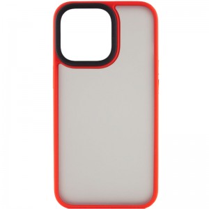 TPU+PC чехол Metal Buttons для Apple iPhone 13 Pro (6.1") Красный / Red