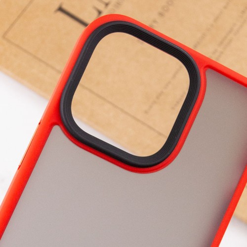 TPU+PC чехол Metal Buttons для Apple iPhone 13 Pro (6.1") Красный / Red