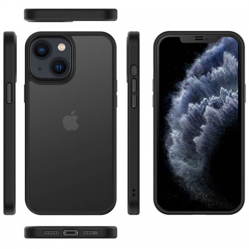 TPU+PC чохол Metal Buttons для Apple iPhone 13 (6.1") Чорний / Black