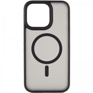 TPU+PC чохол Metal Buttons with MagSafe для Apple iPhone 12 Pro / 12 (6.1") Чорний / Black
