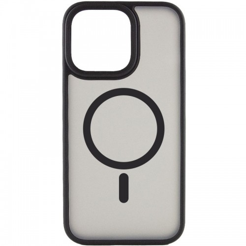 TPU+PC чохол Metal Buttons with MagSafe для Apple iPhone 12 Pro / 12 (6.1") Чорний / Black