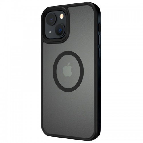 TPU+PC чохол Metal Buttons with MagSafe для Apple iPhone 13 (6.1") Чорний / Black