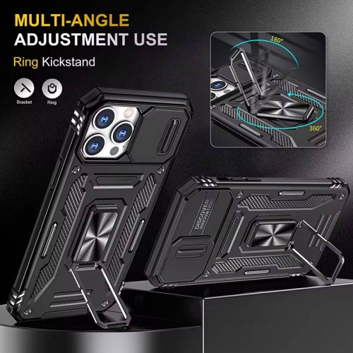 Ударопрочный чехол Camshield Army Ring для Apple iPhone 13 Pro Max (6.7") Черный / Black