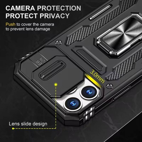 Ударопрочный чехол Camshield Army Ring для Apple iPhone 13 Pro Max (6.7") Черный / Black