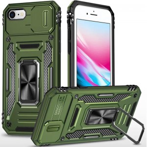 Противоударный чехол Camshield Army Ring для Apple iPhone 7 / 8 / SE (2020) (4.7") Оливковый / Army Green