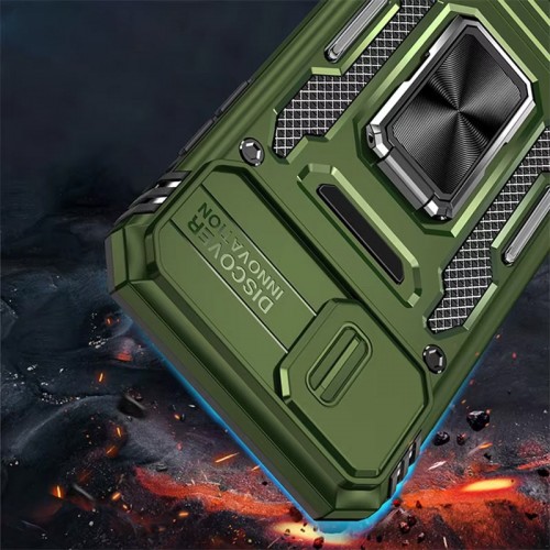 Противоударный чехол Camshield Army Ring для Apple iPhone 7 / 8 / SE (2020) (4.7") Оливковый / Army Green