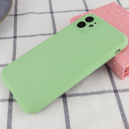 Чохол Silk Full Camera Protective (AA) NO LOGO для Apple iPhone 12 (6.1") М'ятний / Mint
