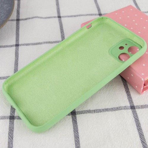Чохол Silk Full Camera Protective (AA) NO LOGO для Apple iPhone 12 (6.1") М'ятний / Mint