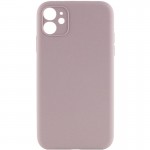 Чохол Silk Full Camera Protective (AA) NO LOGO для Apple iPhone 12 (6.1") Сірий / Lavender