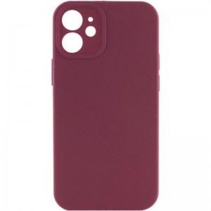 Чохол Silk Full Camera Protective (AA) NO LOGO для Apple iPhone 12 (6.1") Бордовий / Plum