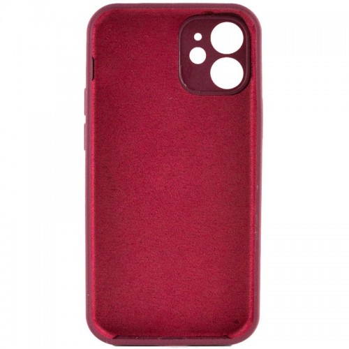 Чохол Silk Full Camera Protective (AA) NO LOGO для Apple iPhone 12 (6.1") Бордовий / Plum