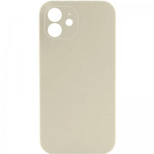 Чехол Silk Full Camera Protective (AA) БЕЗ ЛОГОТИПА для Apple iPhone 12 (6.1") Бежевый / Antique White
