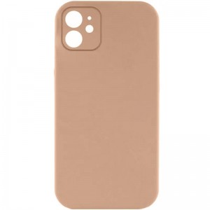 Чохол Silk Full Camera Protective (AA) NO LOGO для Apple iPhone 12 (6.1") Бежевий / Desert Gold