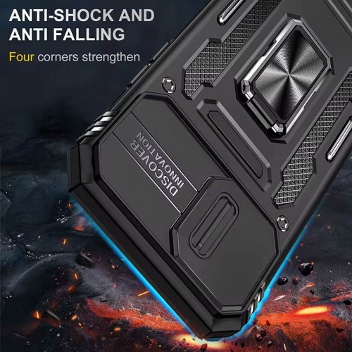 Ударостійкий чохол Camshield Army Ring для Apple iPhone 13 Pro (6.1") Чорний / Black