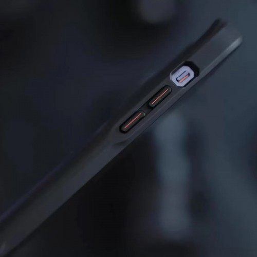 TPU+PC чохол Metal Buttons with MagSafe Carbon Ring для Apple iPhone 15 (6.1") Чорний