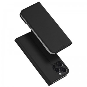 Чохол-книжка Dux Ducis з кишенею для візиток для Apple iPhone 16 Pro (6.3") Чорний