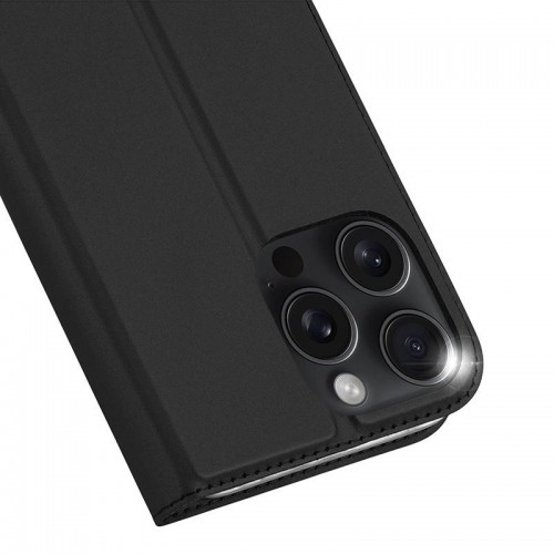 Чохол-книжка Dux Ducis з кишенею для візиток для Apple iPhone 16 Pro (6.3") Чорний
