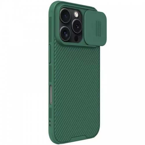 Карбоновая накладка Nillkin CamShield Pro для Apple iPhone 16 Pro Max (6.9") Темно-зеленый