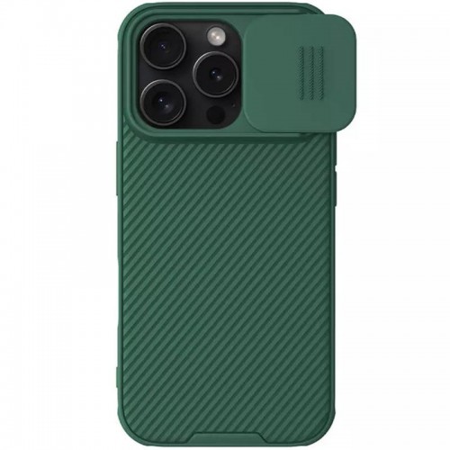 Карбоновая накладка Nillkin CamShield Pro для Apple iPhone 16 Pro Max (6.9") Темно-зеленый