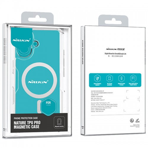 TPU чехол Nillkin Nature Pro Magnetic для Apple iPhone 16 Plus (6.7") Бесцветный (прозрачный)