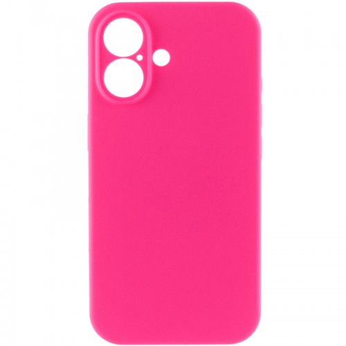 Чохол Silk Full Camera Protective (AA) NO LOGO для Apple iPhone 16 (6.1") Рожевий / Barbie pink