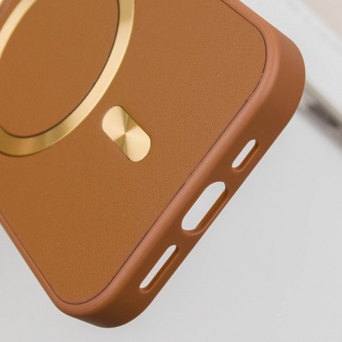 Шкіряний чохол SnapCase with MagSafe для Apple iPhone 16 Pro (6.3") Brown