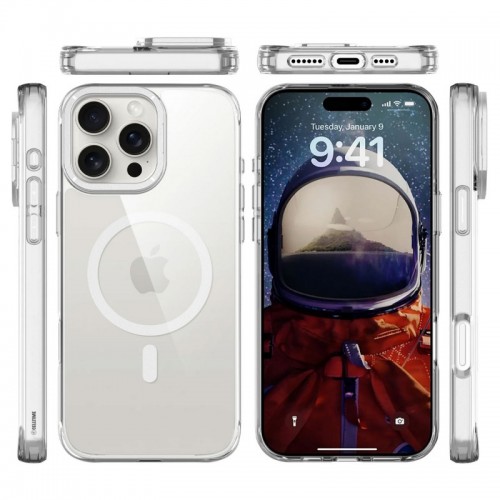 Чохол TPU Space Case Apex with MagSafe для Apple iPhone 16 Pro Max (6.9") Silver