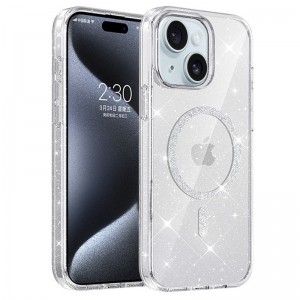 Чохол TPU Eclipse Sparkle Magnetic Fit для Apple iPhone 15 (6.1") Clear