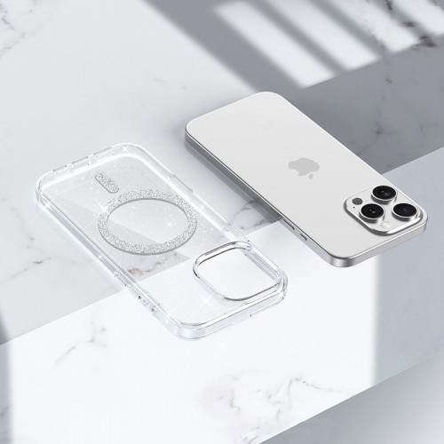 Чохол TPU Eclipse Sparkle Magnetic Fit для Apple iPhone 16 Pro (6.3") Clear