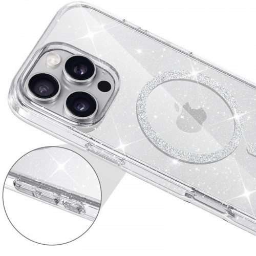 Чохол TPU Eclipse Sparkle Magnetic Fit для Apple iPhone 16 Pro (6.3") Clear