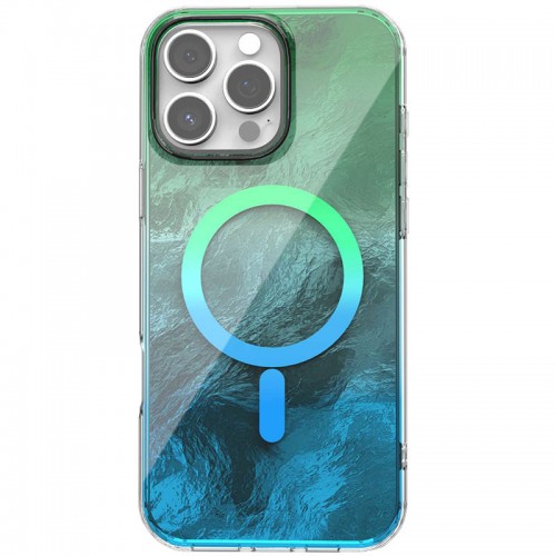 Чохол TPU Shiny Mountain Magnetic Fit для Apple iPhone 16 Pro Max (6.9") Green / Blue