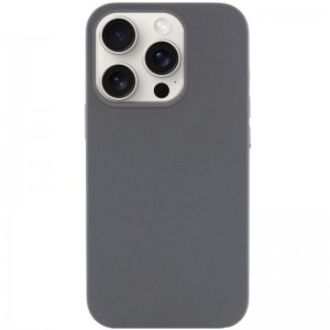 Чехол Silk (AA) NO LOGO with Magnetic Fit для Apple iPhone 15 Pro (6.1") Серый / Dark Gray