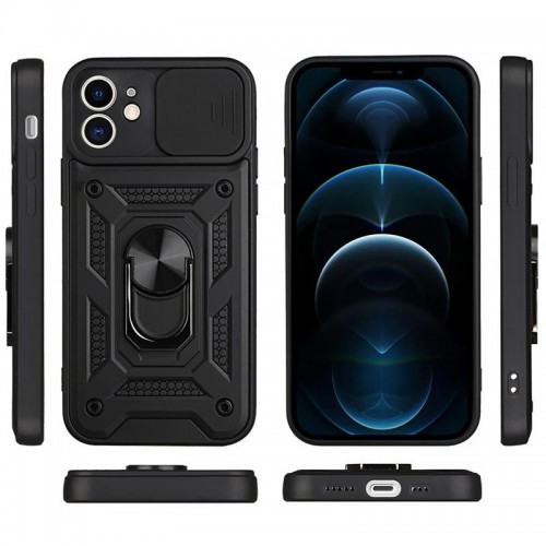 Чохол Ummi Camshield Serge Ring для Apple iPhone 11 (6.1") Чорний / Black