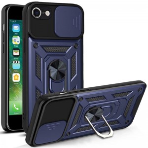 Чехол Ummi Camshield Serge Ring для Apple iPhone 7 / 8 / SE (2020) (4.7") Синий / Navy
