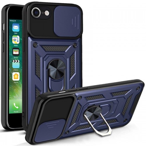 Чехол Ummi Camshield Serge Ring для Apple iPhone 7 / 8 / SE (2020) (4.7") Синий / Navy