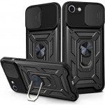 Чохол Ummi Camshield Serge Ring для Apple iPhone 7 / 8 / SE (2020) (4.7") Чорний / Black