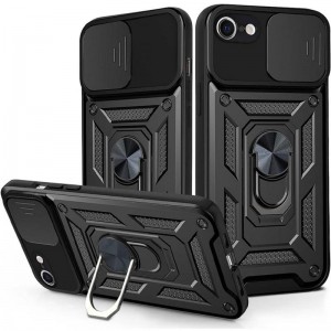 Чехол Ummi Camshield Serge Ring для Apple iPhone 7 / 8 / SE (2020) (4.7") Черный / Black