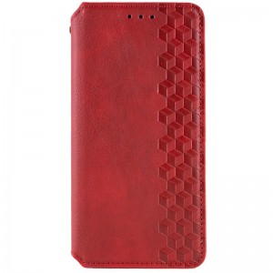 Шкіряний чохол-книжка GETMAN Cubic (PU) для Apple iPhone 13 / 14 (6.1") Червоний