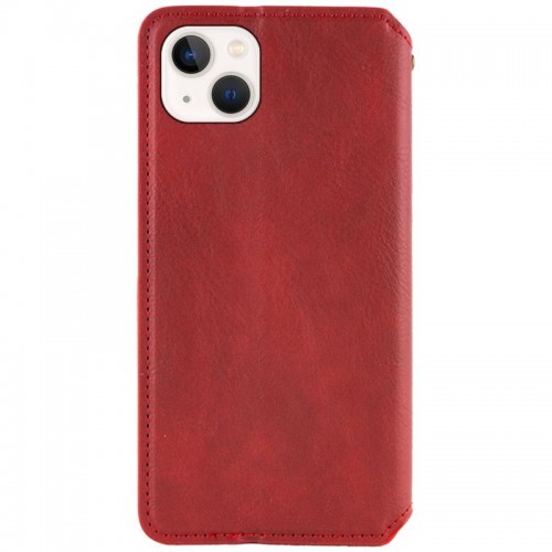 Шкіряний чохол-книжка GETMAN Cubic (PU) для Apple iPhone 13 / 14 (6.1") Червоний