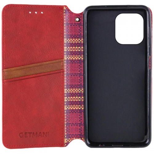 Шкіряний чохол-книжка GETMAN Cubic (PU) для Apple iPhone 13 / 14 (6.1") Червоний
